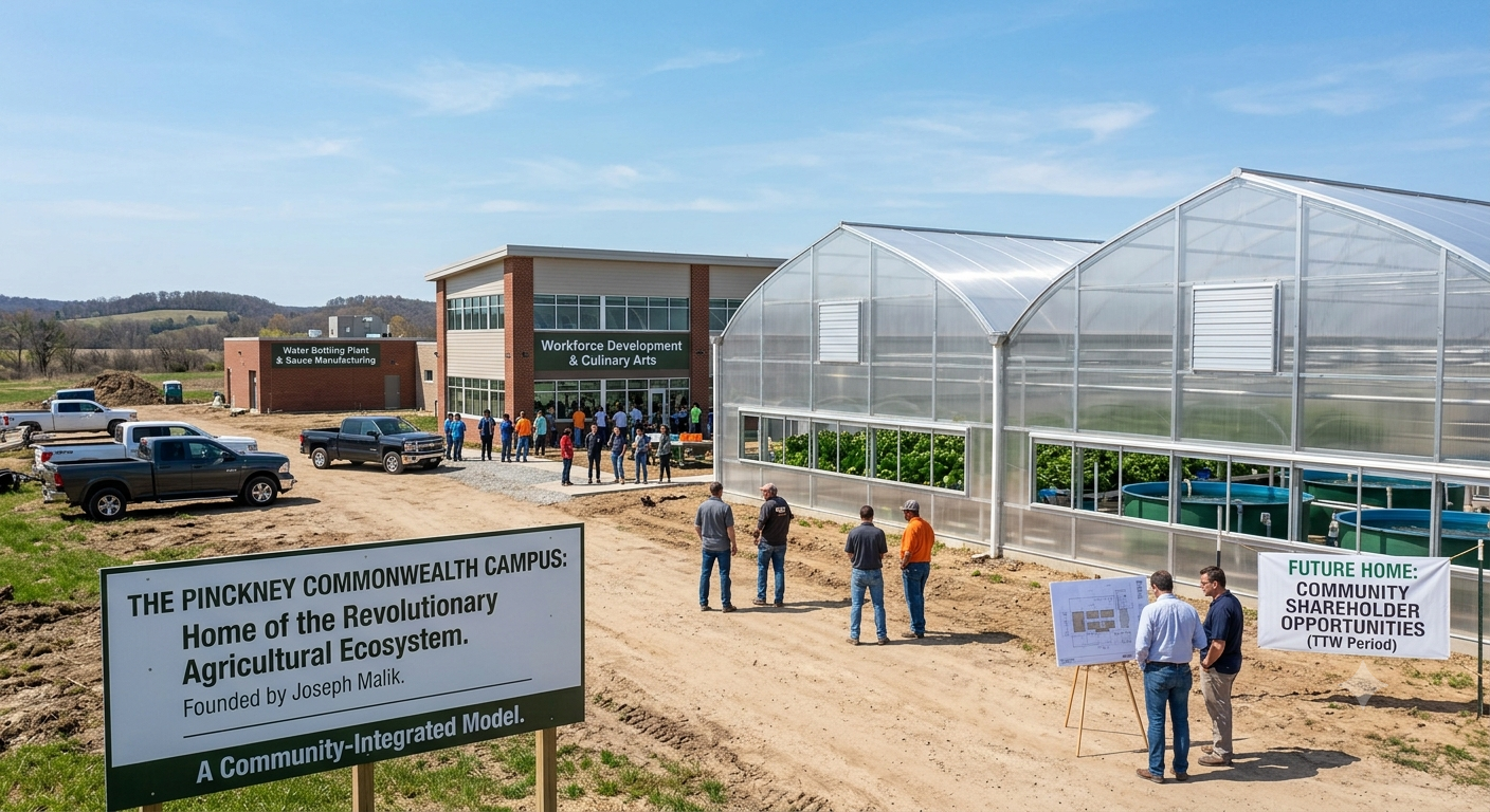 HOMECOMING: FOUNDER & COB JOSEPH MALIK RETURNS TO PINCKNEY TO LAUNCH REVOLUTIONARY AGRICULTURAL COMMONWEALTH CAMPUS