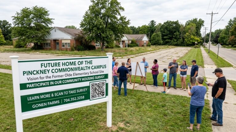 ​Pinckney Commonwealth Campus Unveils Vision for Former Olde Elementary School Site, Launches Community Housing Survey